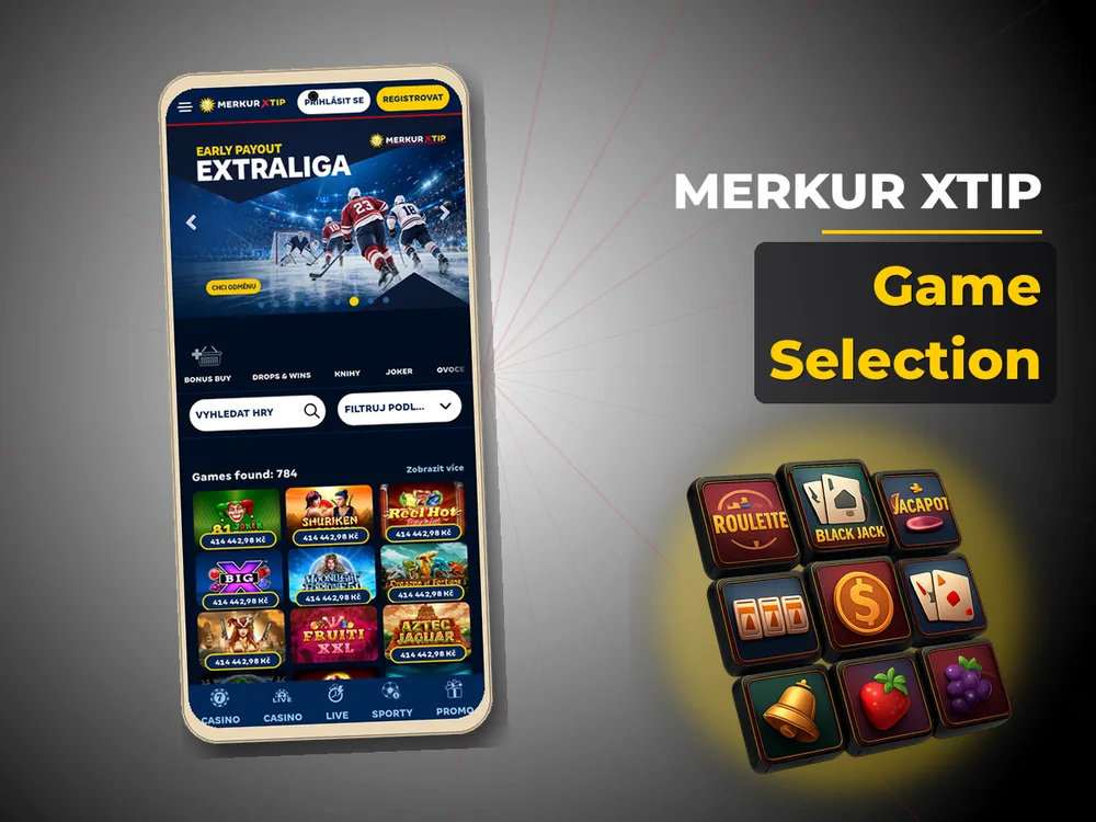 Merkur Xtip - Game Selection