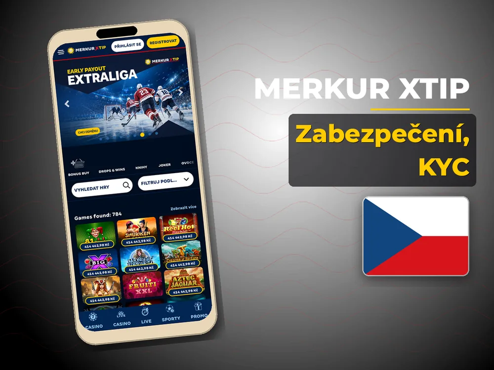 Merkur Xtip - Zabezpečení, KYC