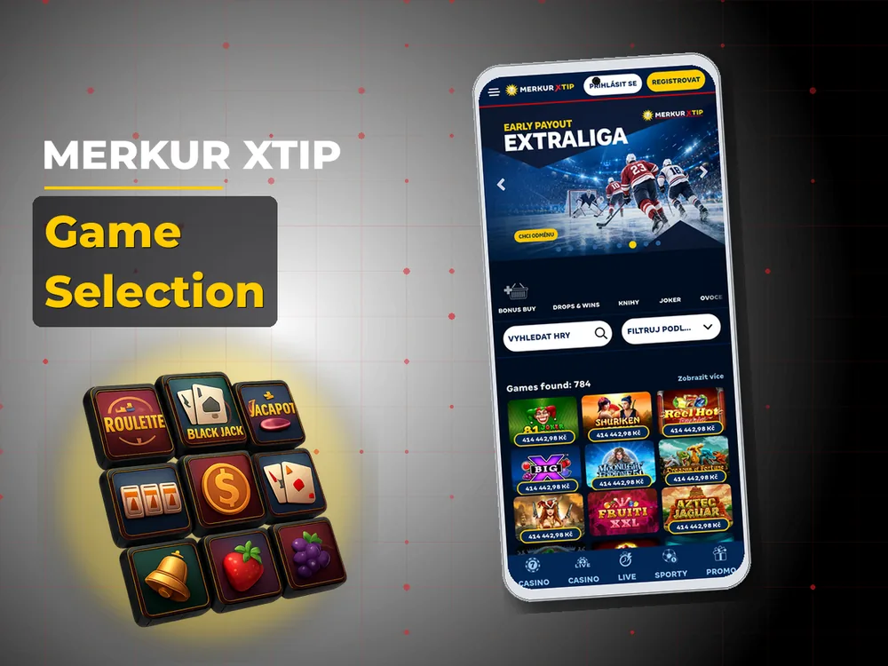 Merkur Xtip - Game Selection