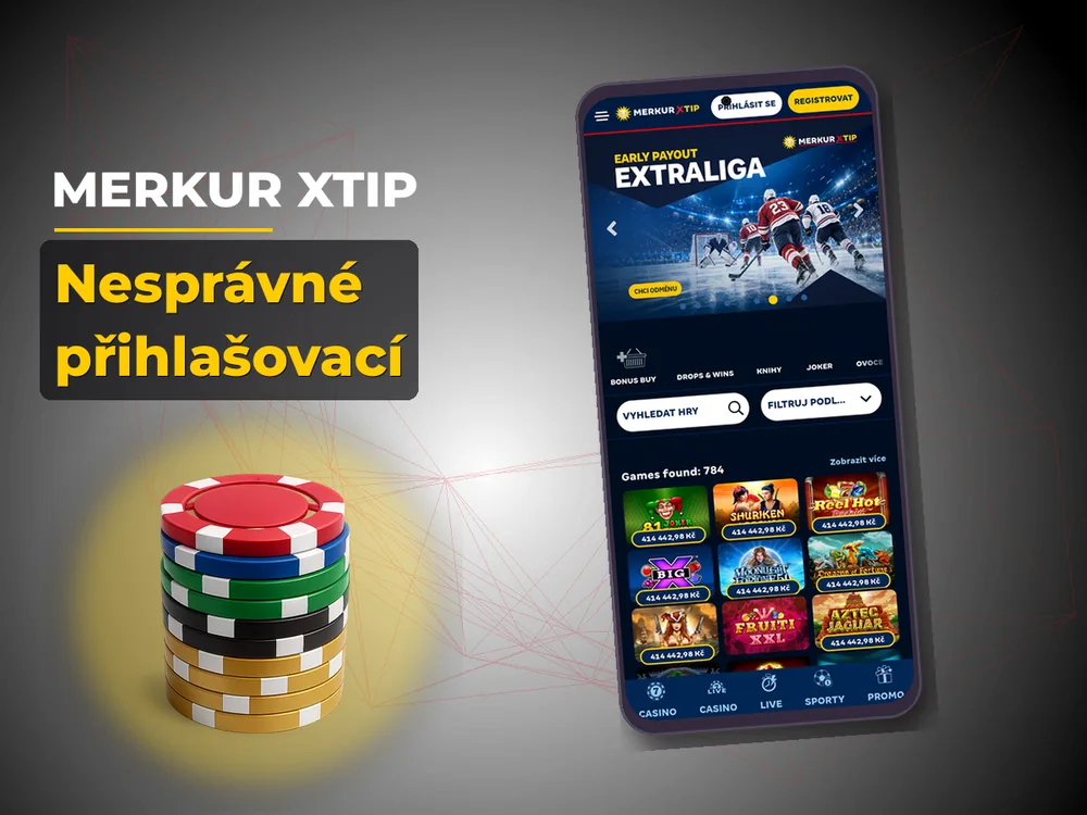 Merkur Xtip - Nesprávné přihlašovací