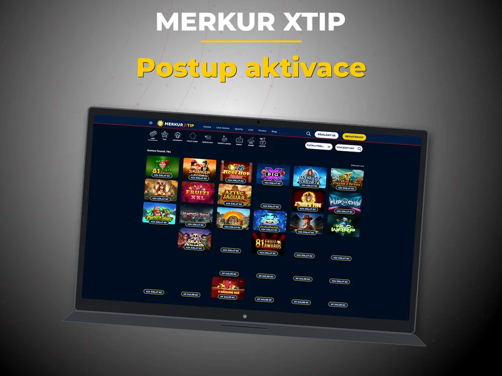 Merkur Xtip - Postup aktivace